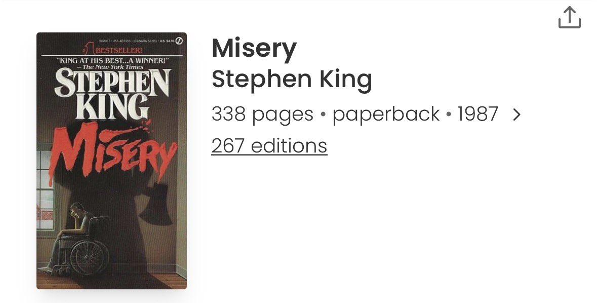 Cr : Misery by Stephen King