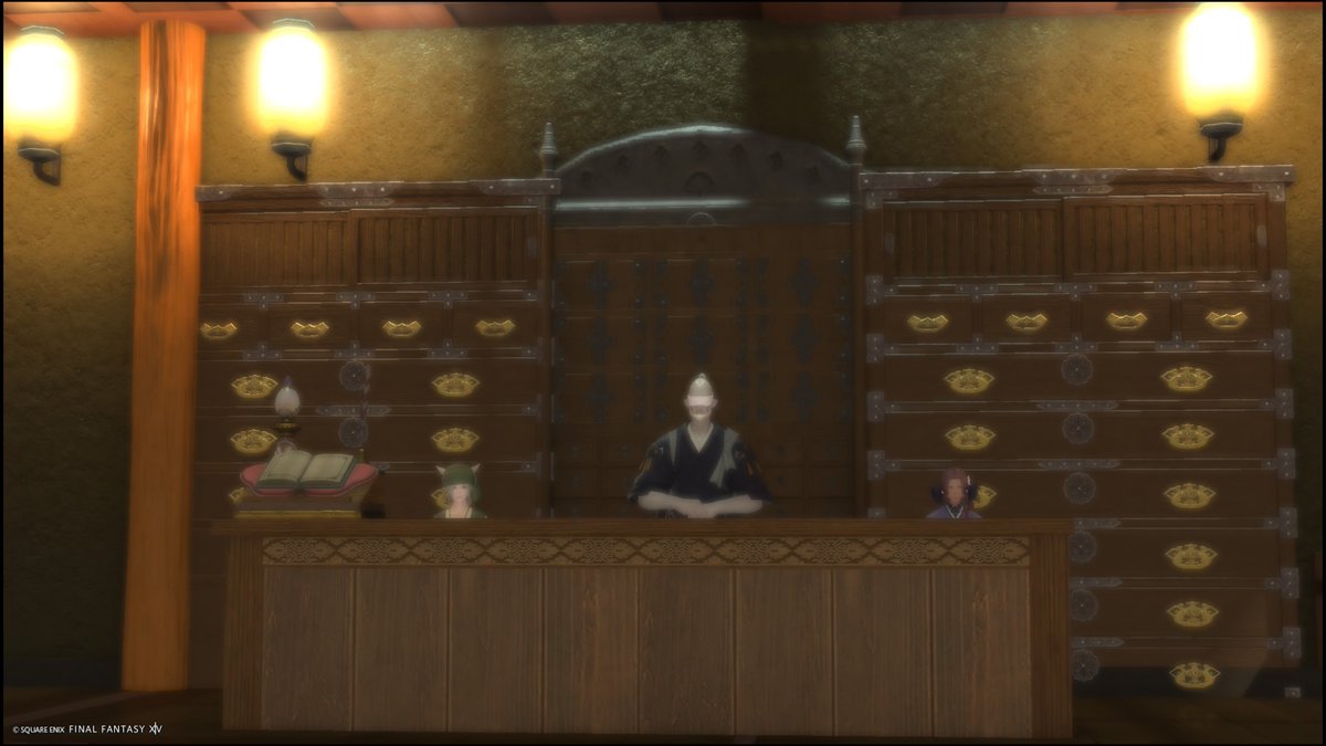 shisui22_ff14's tweet photo. 〜FCハウス紹介①〜
FCハウスのコンセプトは老舗旅館🏡
玄関では3人の女将さん(?)が出迎えてくれます🙋‍♀️

#FF14 #FF14SS #GaiaDC #Ultima #MaChe #FF14ハウジング #FCハウス https://t.co/dLMFTmMW2d