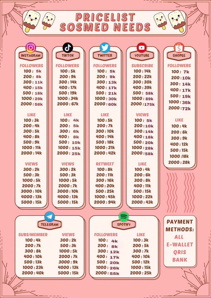 Open kebutuhan sosmed!
Ridi untuk instagram tiktok twitter x shopee youtube telegram spotify facebook wa. like likes views view folls followers foll upfoll retweet subs subscribe produk.

Fastrep WA 310102726262  
Murah jual beli wts wtb reels igtv member fyp ig tt yt share save