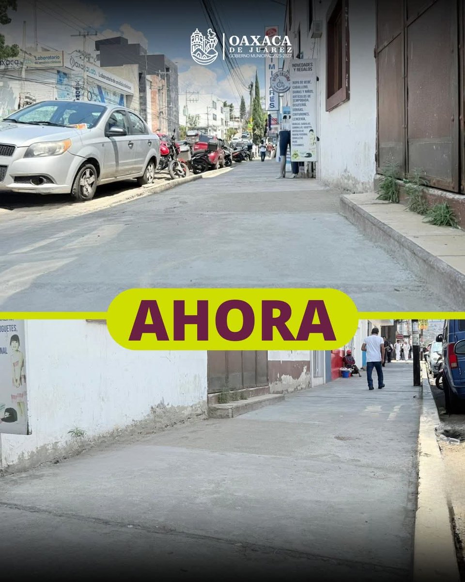 #Entérate

Durante mucho tiempo, la banqueta de la calle Fuerza Aérea, frente al Hospital Civil “Aurelio Valdivieso”, representaba un riesgo constante para vecinas y vecinos.

Hoy, atendiendo los reportes del Buzón Vecinal, el gobierno municipal de Oaxaca de Juárez que preside