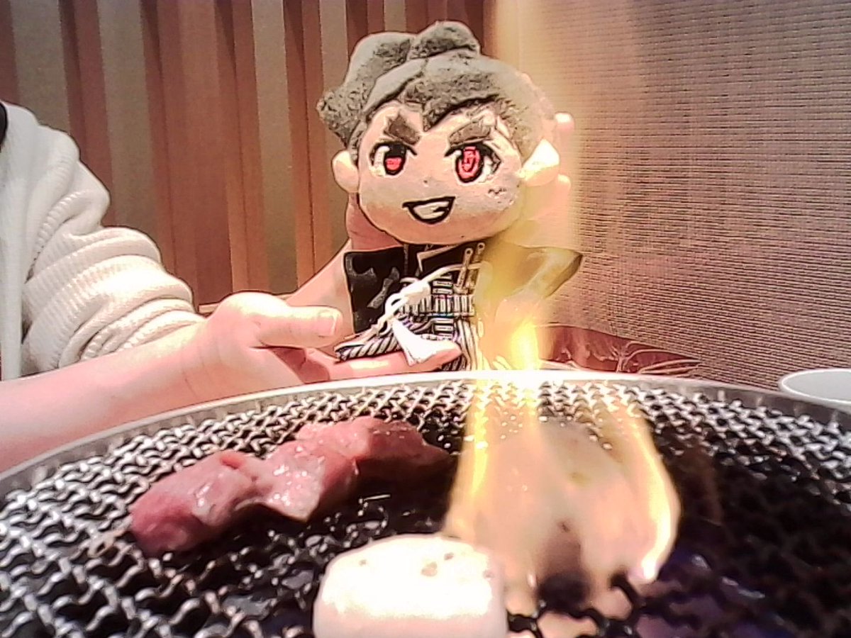 「ぬいムサシにもお肉」|ごもく🍙4/18誕生日のイラスト
