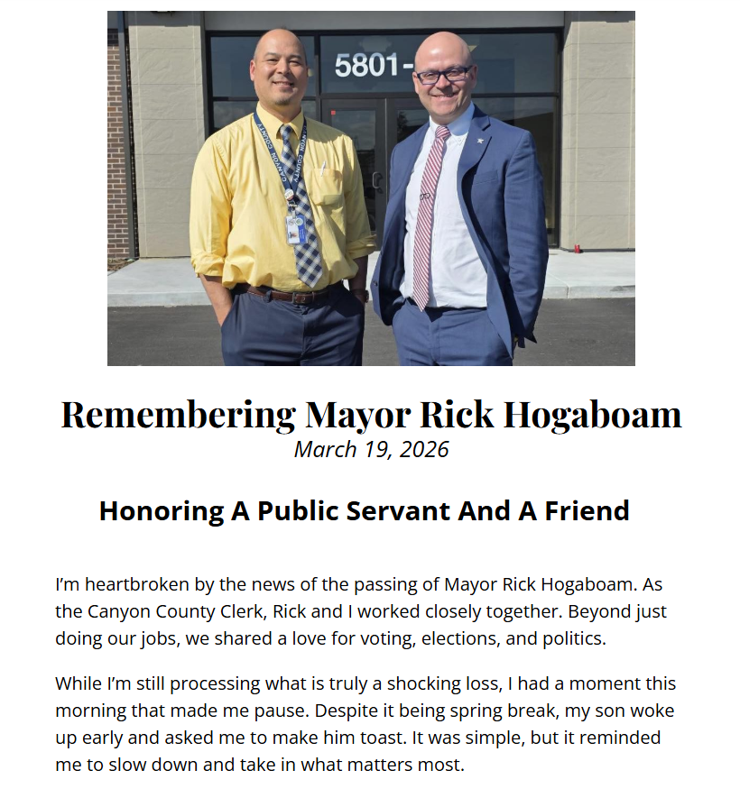 Idaho Secretary of State tweet media