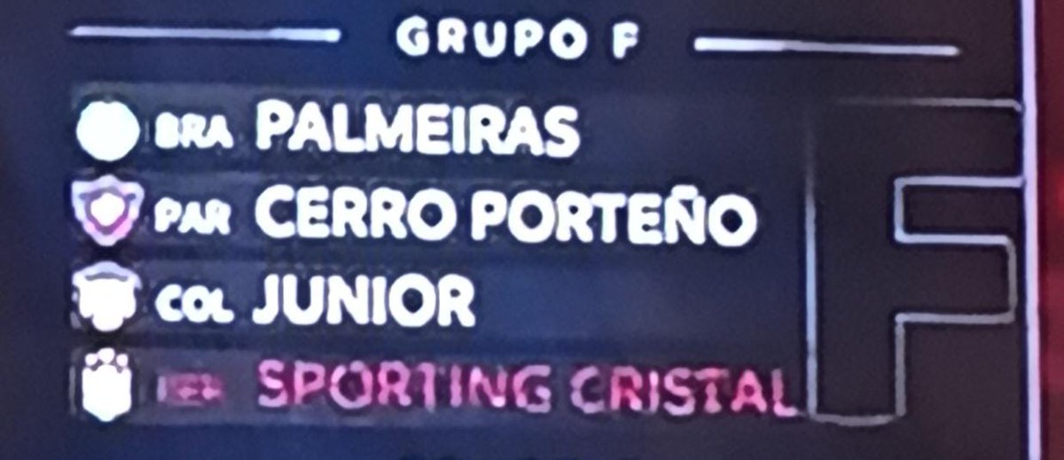 Sporting Cristal jugará en Grupo F de la Copa Libertadores 2026 junto a Palmeiras de Brasil, Cerro Porteño de Paraguay y Junior de Colombia.
Ayer, hoy y siempre FUERZA CRISTAL!!