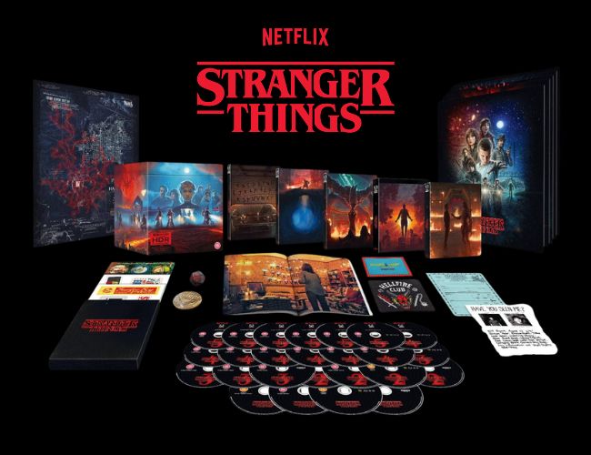 sanityonline's tweet image. The COMPLETE Seasons 1-5 Stranger Things Boxset is now available to order in high def Blu-ray and 4K UHD. Order yours now at Sanity!
#StrangerThings #BlurayCollectors #TVShows #MustWatch #UpsideDown #Hawkins  sanity.com.au/specials/2936/…