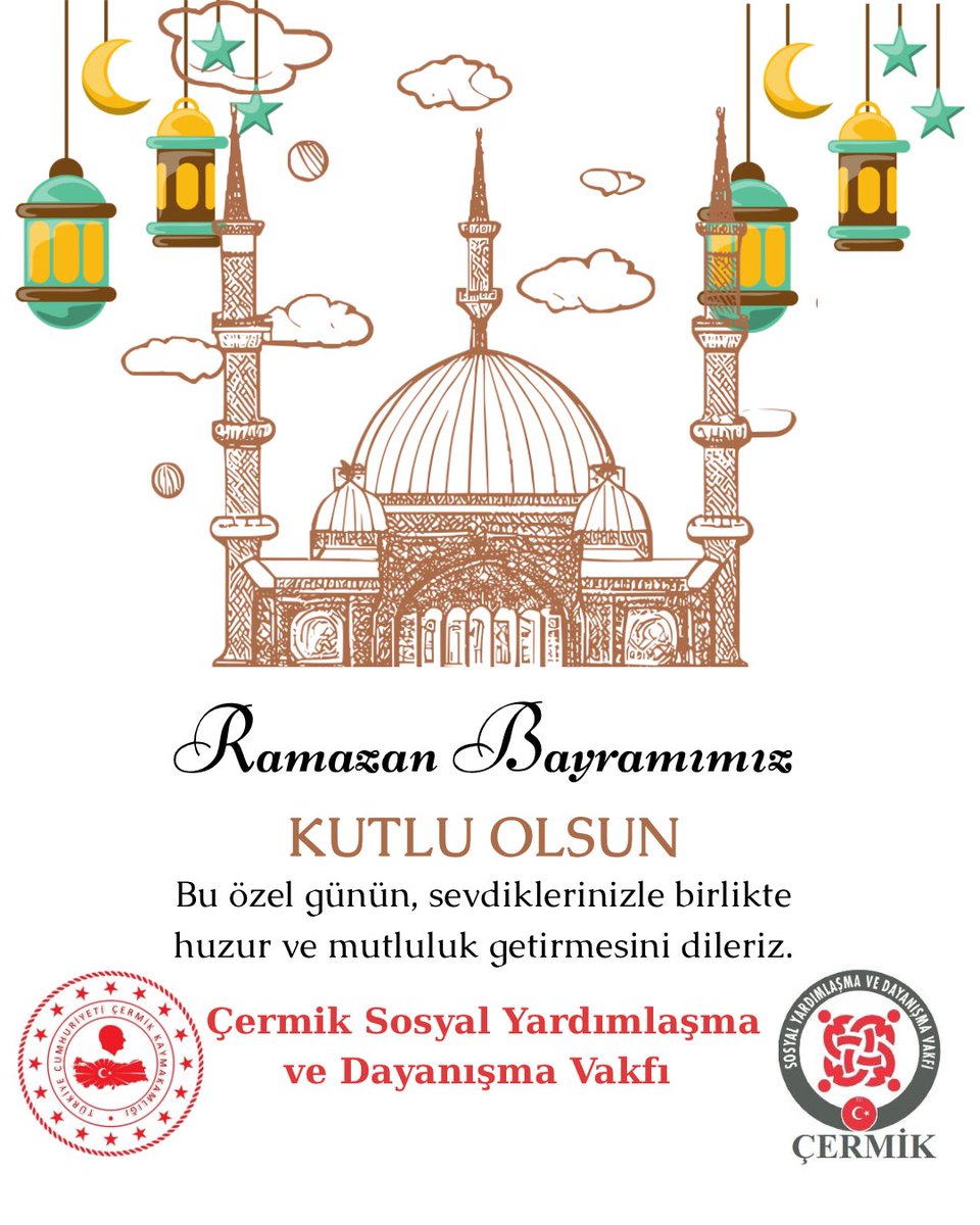 CermikSYDV's tweet photo. Ramazan Bayramı’nın; milletimize, İslam âlemine ve tüm insanlığa sağlık, huzur ve bereket getirmesini diliyoruz
Birlik ve beraberliğimizin güçlendiği, gönüllerin buluştuğu bu mübarek günlerde; sevgi, saygı ve kardeşliğin daim olmasını temenni ediyoruz. https://t.co/N9x1CFOleq