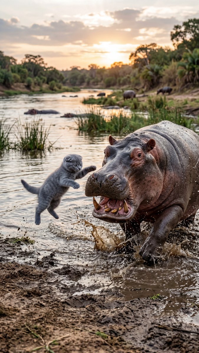 Bugün Ayran'nın kedisi Atılgan, minik bir su aygırı avladı :)
Yarın kavurma inşallah :)