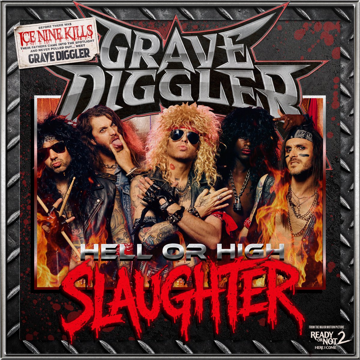 Before our sons in Ice Nine Kills, WE came into the spotlight, and never pulled out! We are GRAVE DIGGLER, and we’re about to diggler up the BANNED “Hell Or High Slaughter” video from ’87! Stay tuned! 🪏🪦🎸💋💥