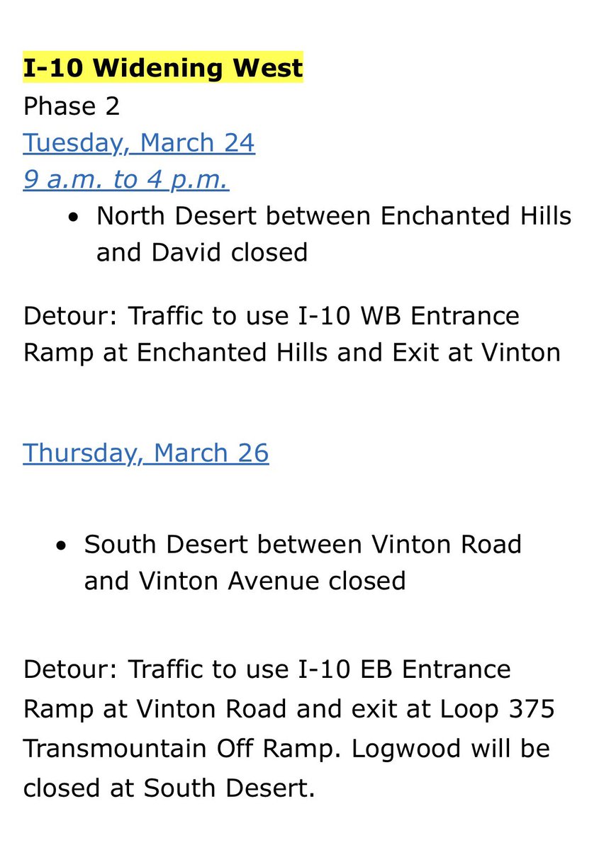 TxDOT El Paso tweet media