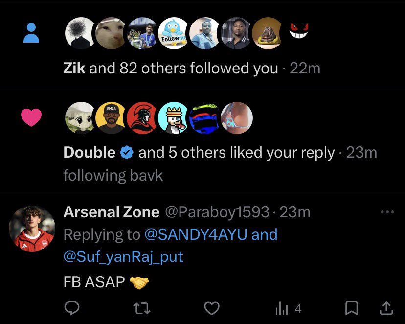 Following back tweet media