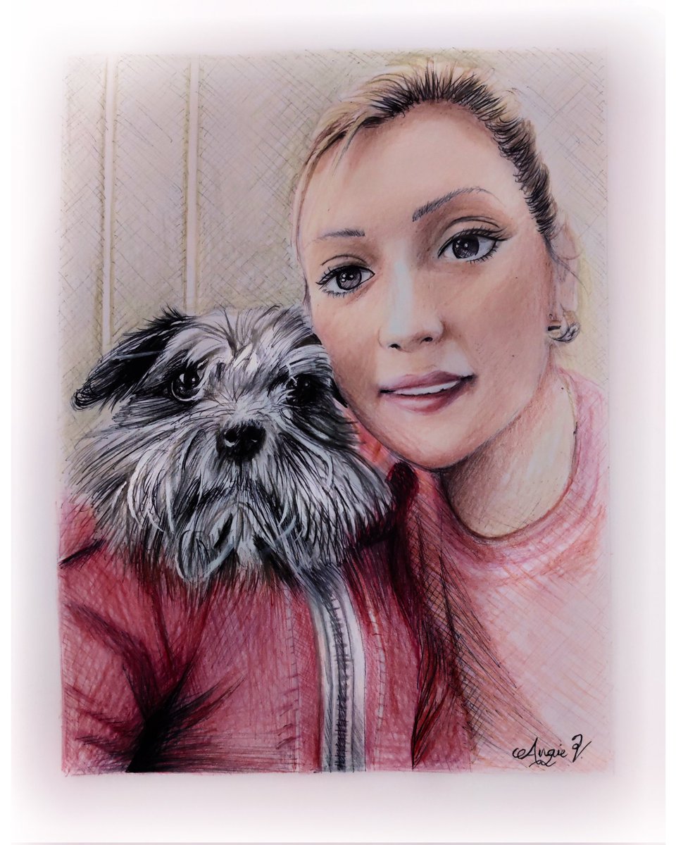 Terminado ✍✔
Dibujo bajo pedido 
Retrato ⚡
Bolígrafo y colores 🖊️ 
 
#Dog #DogDrawing #Draw #Drawing #Art