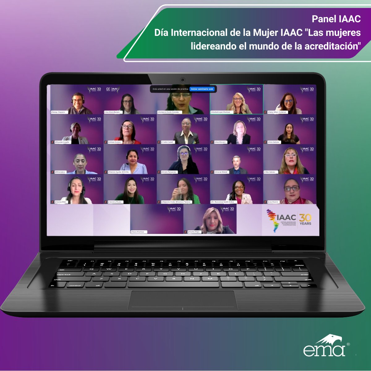 ema_ac's tweet photo. Nuestra directora general, Maribel López, y nuestra directora ejecutiva, Martha Mejía, participaron en el evento conmemorativo del Día Internacional de la Mujer, organizado por la Cooperación Interamericana de Acreditación (@IAAC_Official ).
Nuestra directora ejecutiva, Martha Mejía, participó como panelista en el espacio “Mujeres en la gobernanza global de la acreditación”, donde compartió reflexiones en su nuevo rol como Presidenta del Comité Técnico 1 de Global Accreditation Cooperation Incorporated, destacando la importancia de la cooperación internacional y la armonización de las prácticas de acreditación para fortalecer la confianza en los servicios de evaluación de la conformidad. 🌎
Por su parte, nuestra directora general, Maribel López, fungió como moderadora en el panel “Mujeres liderando el mundo de la acreditación”, guiando el diálogo e impulsando el intercambio de experiencias entre especialistas de la región.
Agradecemos la invitación y a demás  es un orgullo pertenecer a estos espacios que fortalecen el diálogo y la participación de las mujeres en la acreditación. ✨