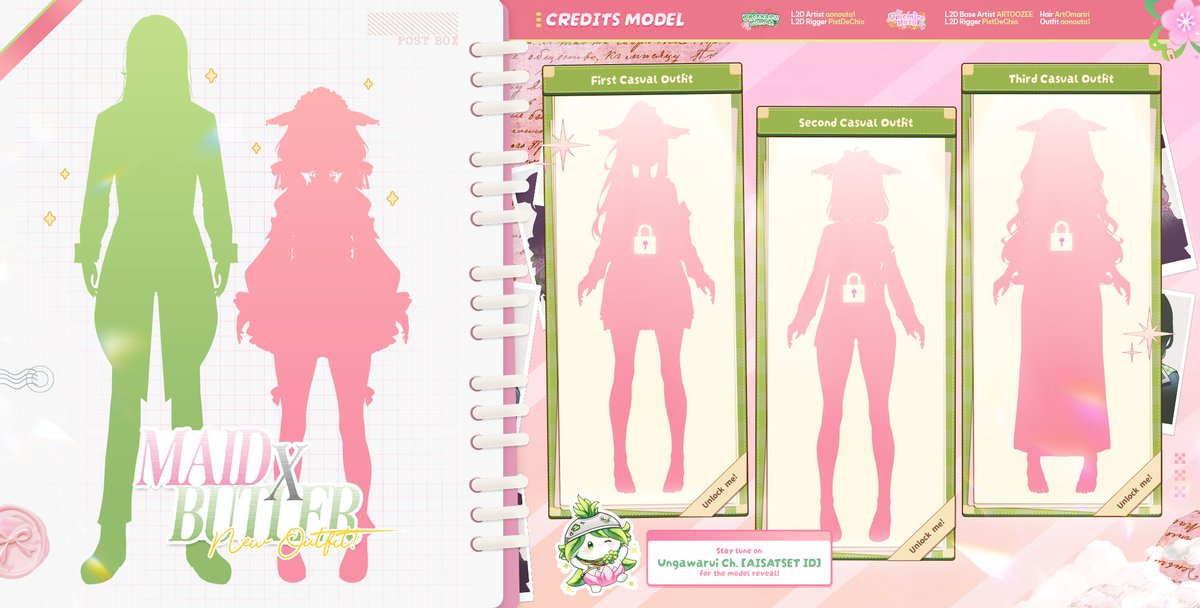 🌸 New Outfit Reveal 🍀
28 Maret 08.00 pm youtube.com/live/qfbSWorPO… 

yang ijo terserah
<a href="/UngawaruiYT/">Ungawarui Kuroba【AISATSET ID】🍀🌸</a>

#modelreveal #VtuberID #VtuberDebut #newoutfitreveal