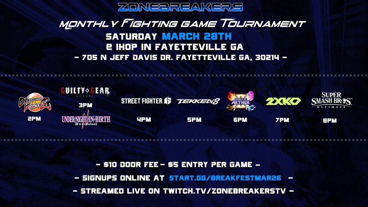 ZoneBreakers Next Event April 25th tweet media