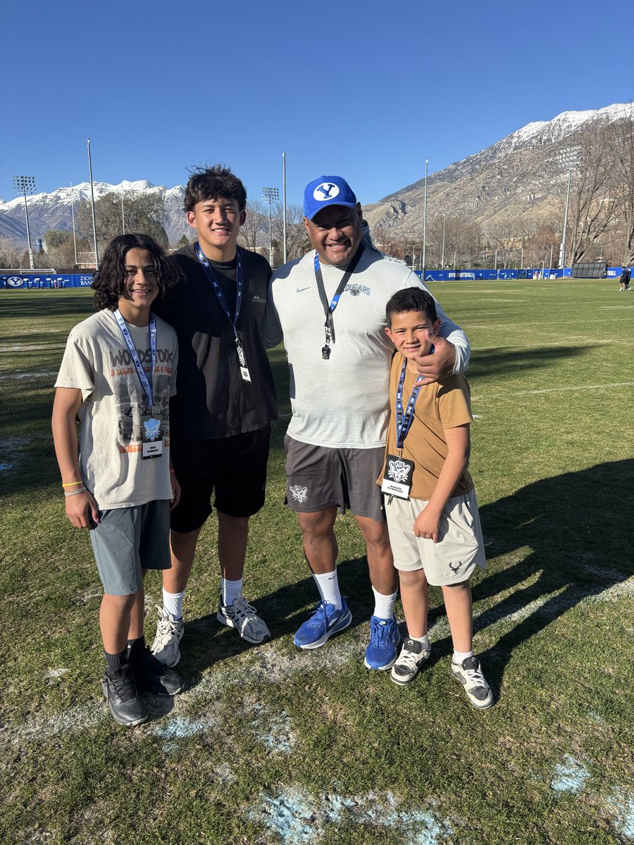 mfili56's tweet photo. Thankful to be invited to @BYUfootball  Spring practice 👊🏾🔥 #gocougs 

@kalanifsitake @BYU_CoachJustin @Pouha91 @ballersinutah @youareathlete @CoachLanceo @LapuahoWeylin @UhilaMFW4 @Coach_Schwenke @Andy_Pham1 @BHoward_11 @BrandonHuffman @CoachBojay @CoachLapuaho https://t.co/ZjZFbMFVqb
