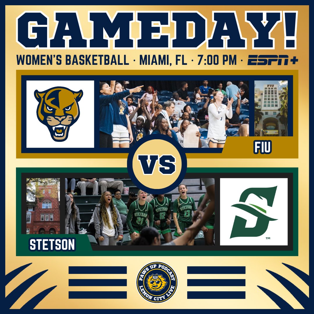 PawsUpPodcast's tweet image. POSTSEASON BASKETBALL IN THE 305 😼

@FIUWBB welcomes the Stetson Hatters for the first WNIT game

#FIU #PawsUp #Panthers