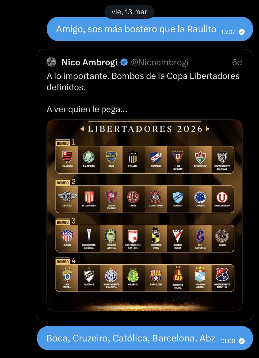 Desp si quieren les adivino quien gana la copa. Abz