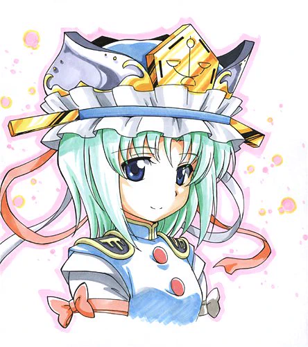 映姫さま、とても可愛く描けてますねー 私のほうはちょうど華鳥風月PVを出した頃に描いた映姫さまとこまっちゃんの色紙を載せておきますね 小町ちゃん、お彼岸で渡しの仕事は忙しいはずだけどちゃんとサボらずお仕事してますかね～(笑) #彼岸