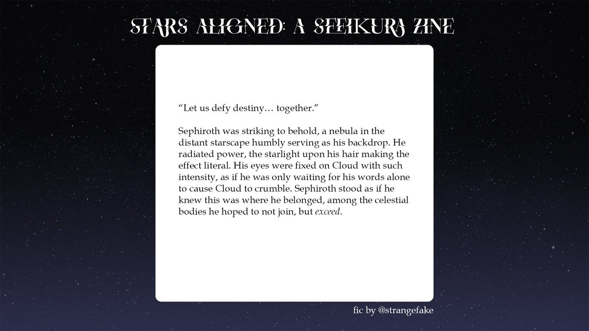 Stars Aligned Sefikura Fanzine tweet media