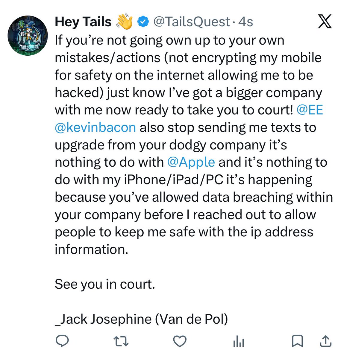 Hey Tails 👋 tweet media