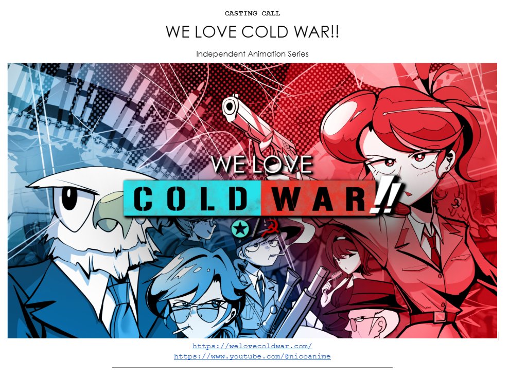 Nico Jiang ニコ江 - We Love Cold War!! tweet media
