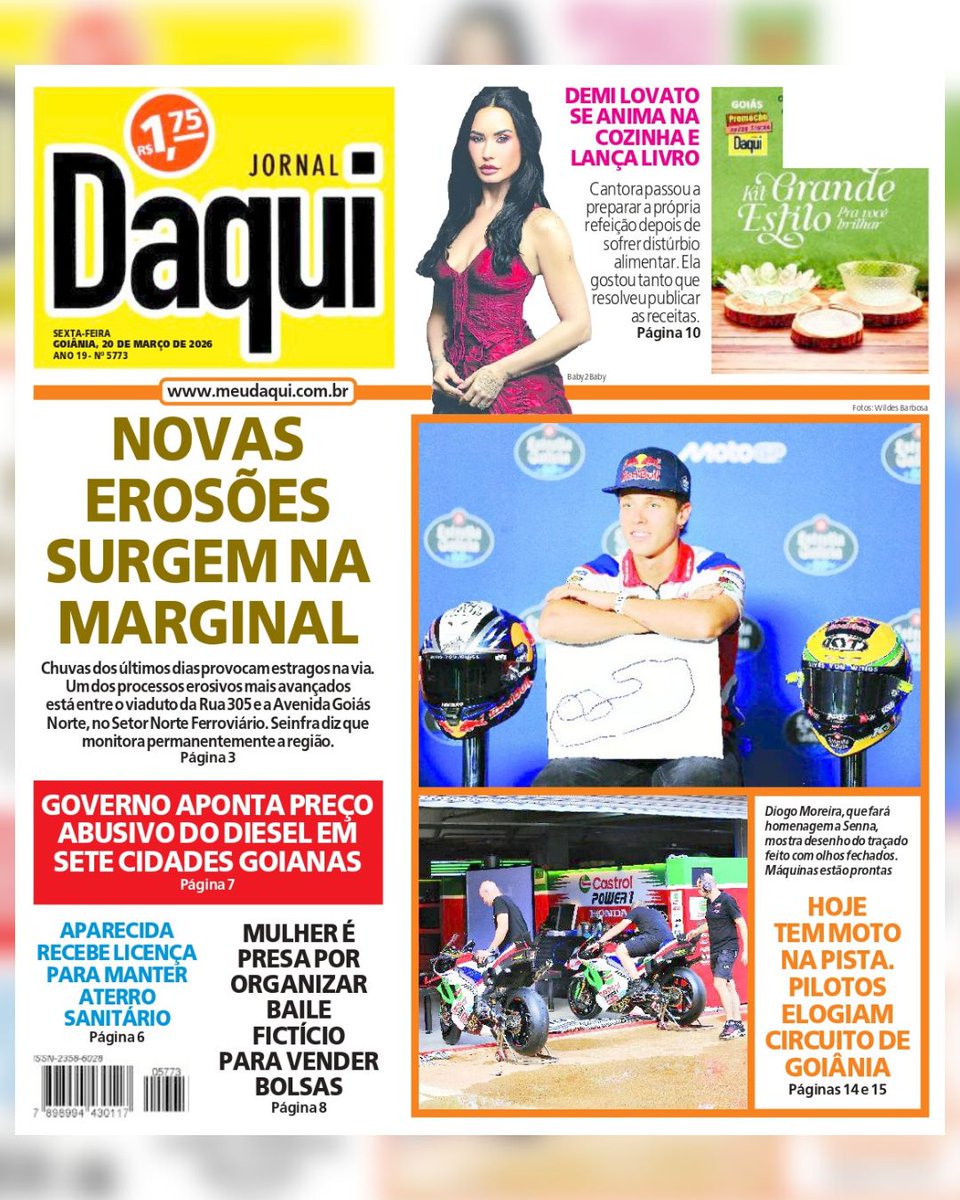 meudaqui's tweet image. CAPA DO DIA ▪️ Olá, leitor! Esta é a capa da nossa edição impressa desta sexta-feira (19).

Confira estas e outras notícias em daqui.opopular.com.br

#JornalDaqui #MeuDaqui #Goias