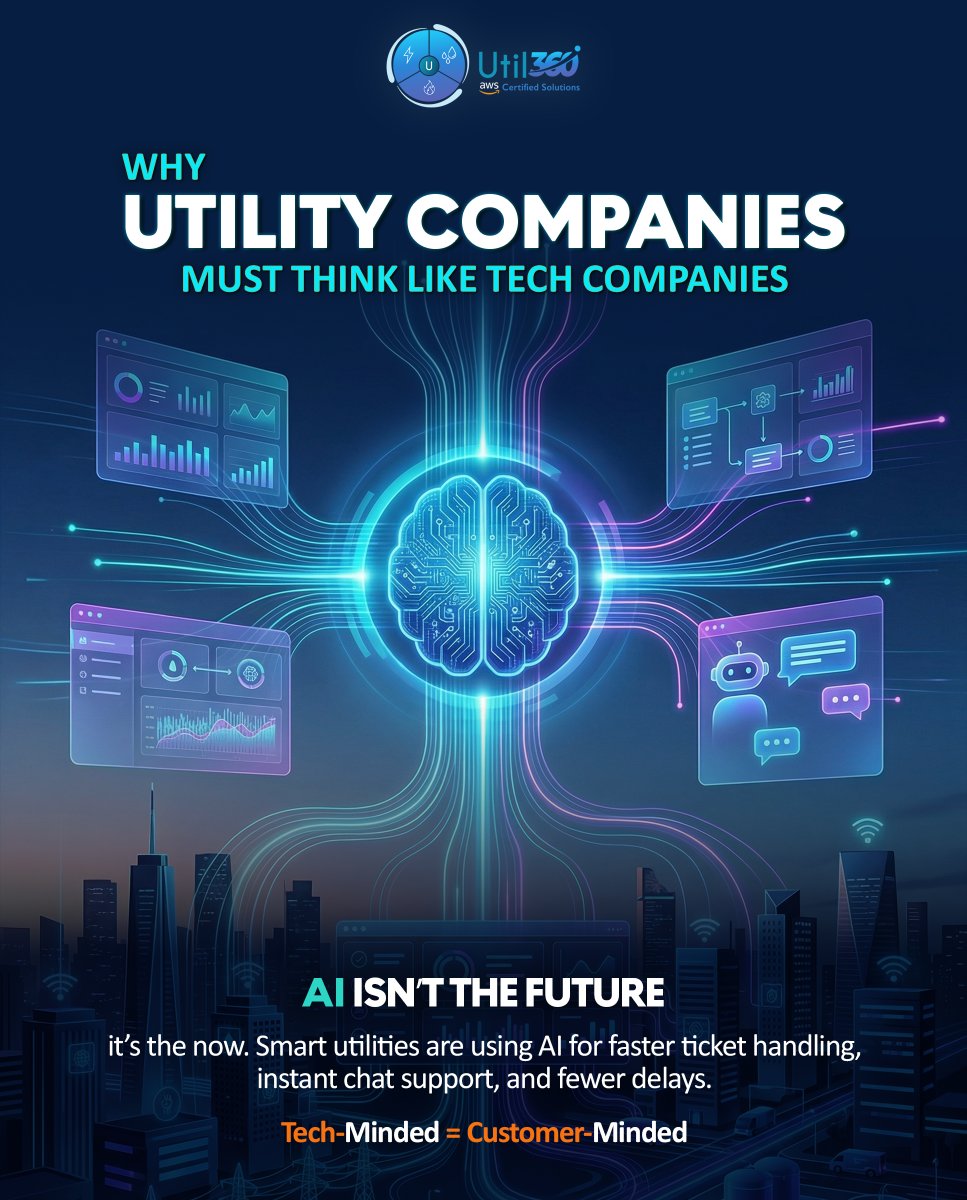 Util3601's tweet photo. Utilities must think like tech companies ๐คโก
AI is NOWโfaster tickets, 24/7 support, zero friction.
At Util360, tech-minded = customer-first ๐
Time to move beyond legacy systems.
๐ https://t.co/UW21FJjRUV
#UtilityTech #AI #SmartUtilities #CX https://t.co/AMXFqZq09X