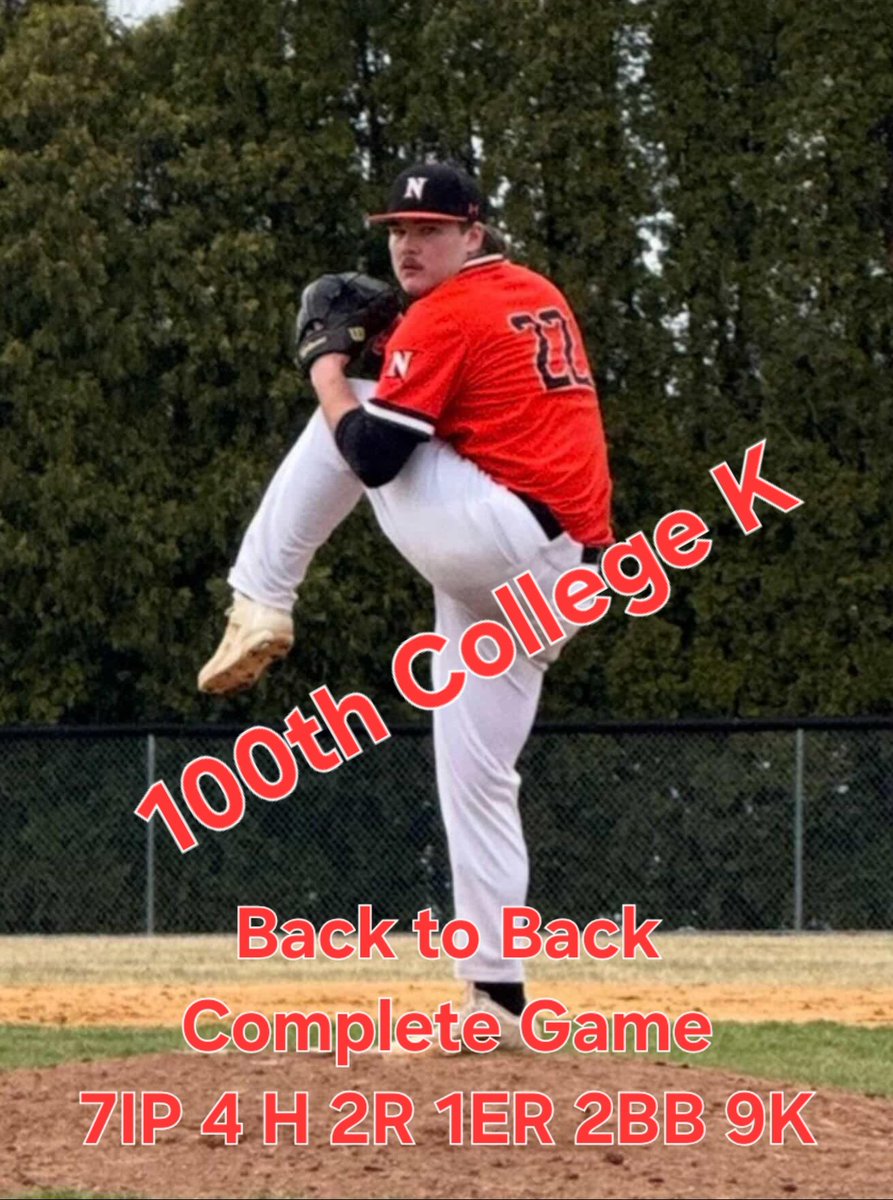 martingoyanks8's tweet photo. Congratulations to @nccspartans_baseball on the DH wins against Salem CC 6-5 and 4-2.  Also Congratulations to @DiefJared On his 100th College K.  Keep working hard. #myfamilymyworld #100collegestrikeouts @PitchincoachPRO https://t.co/0Q73xWFJSU