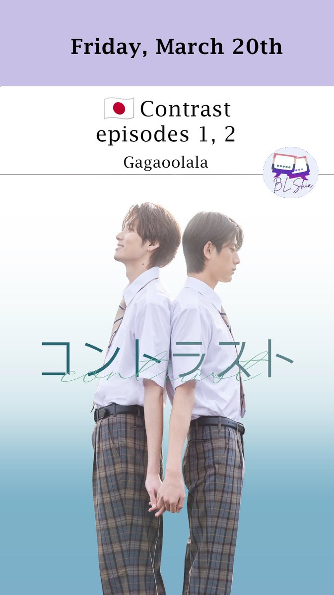 BlShia74220's tweet photo. New episodes airing Mar.20.2026!
📺#Contrast
📺@OLF_DreamOn
📺#SammysChildrensDay
#ContrastEP1 #ContrastEP2 #OnlyFriendsDreamOnEP4 #SammysChildrensDayEP3
@FujiTVPlus @GMMTV #EastOneEntertainment
@OneHDThailand @Gagaoolala @Viki @YouTube https://t.co/TXpgOjhJEx