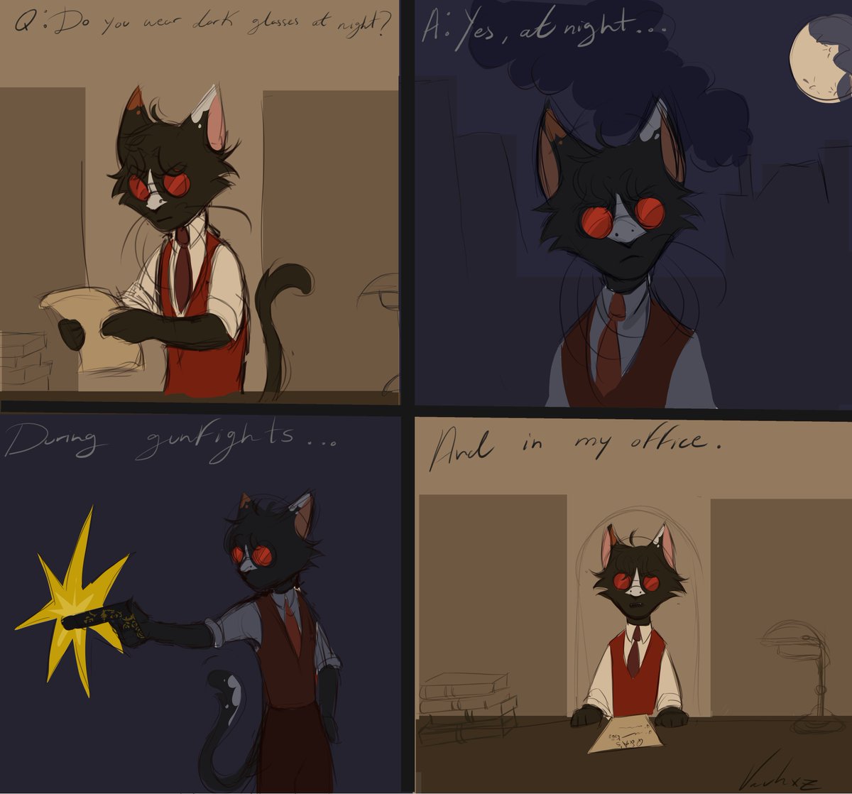 vauhxz's tweet photo. Q&A With Corbeau part 2! #Lackadaisy #LackaOC https://t.co/zc6HBhlbyB