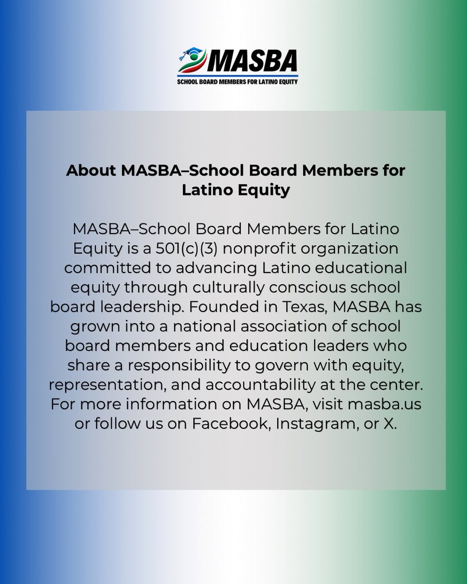 MASBA- School Board Members for Latino Equity tweet media