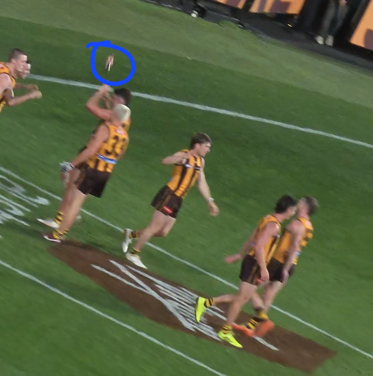 zacdoyle's tweet photo. @tommorris32 @1116sen @AFLNation @tommorris32 Screen cap of a vid I took last night. Cheersquad got mad at his waving them home 💀 https://t.co/sxNPAh8aOA