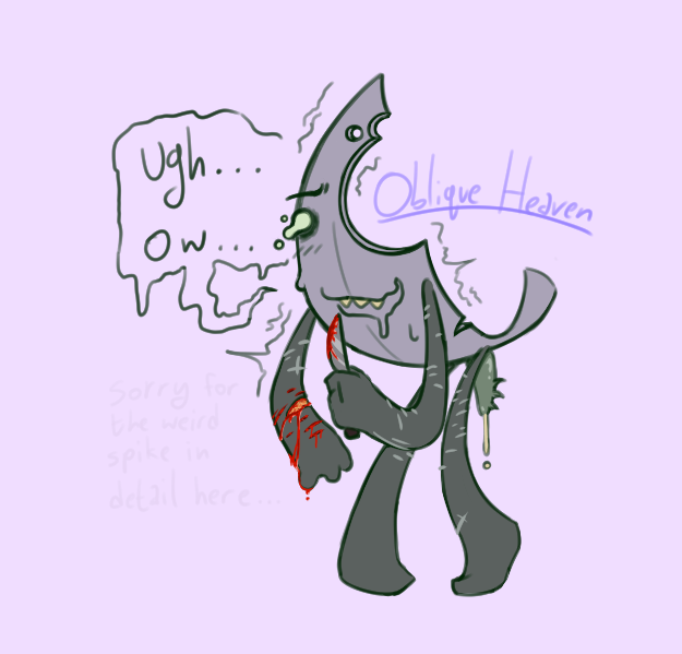 oblique_heaven's tweet photo. //heavy content warning for self harm &amp; blood

metal masochist doodle https://t.co/w0R8F68oZj