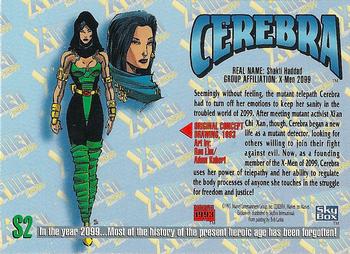 AustinGorton's tweet photo. S2 - Cerebra
AKA Future Jean Grey
What are the odds Grant Morrison was aware of this character when they debuted the souped version of Cerebro of the same name?
Scans via @tradingcarddb
#TradingCardADay #MM2 #XMen #XMen2099 #BobLarkin https://t.co/FlSlTgieD9