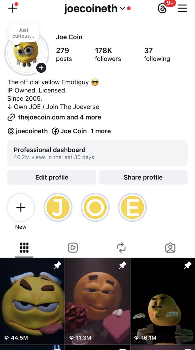 <a href="/MINHxDYNASTY/">۟</a> Can’t think of any other coin doing this on IG like $JOE