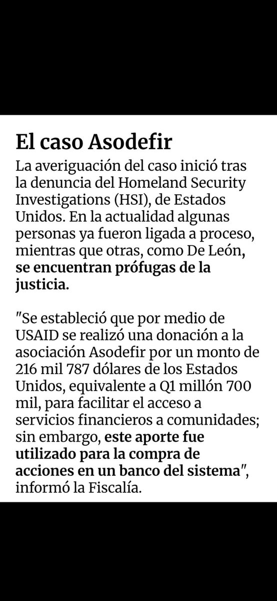 JorgePhilips2's tweet photo. _
@HelenMackCh esta prófuga,
—En 2022 @DHSgov solicitó al @MPguatemala la captura de Carmen Rosa de León Escribano.
De León y Mack, desviaron una donación de la extinta USAID para comprar las acciones del banco que te ayuda a crecer.
Caso #ASODEFIR.
@StateDept @MPguatemala https://t.co/ZAIns0XSSp