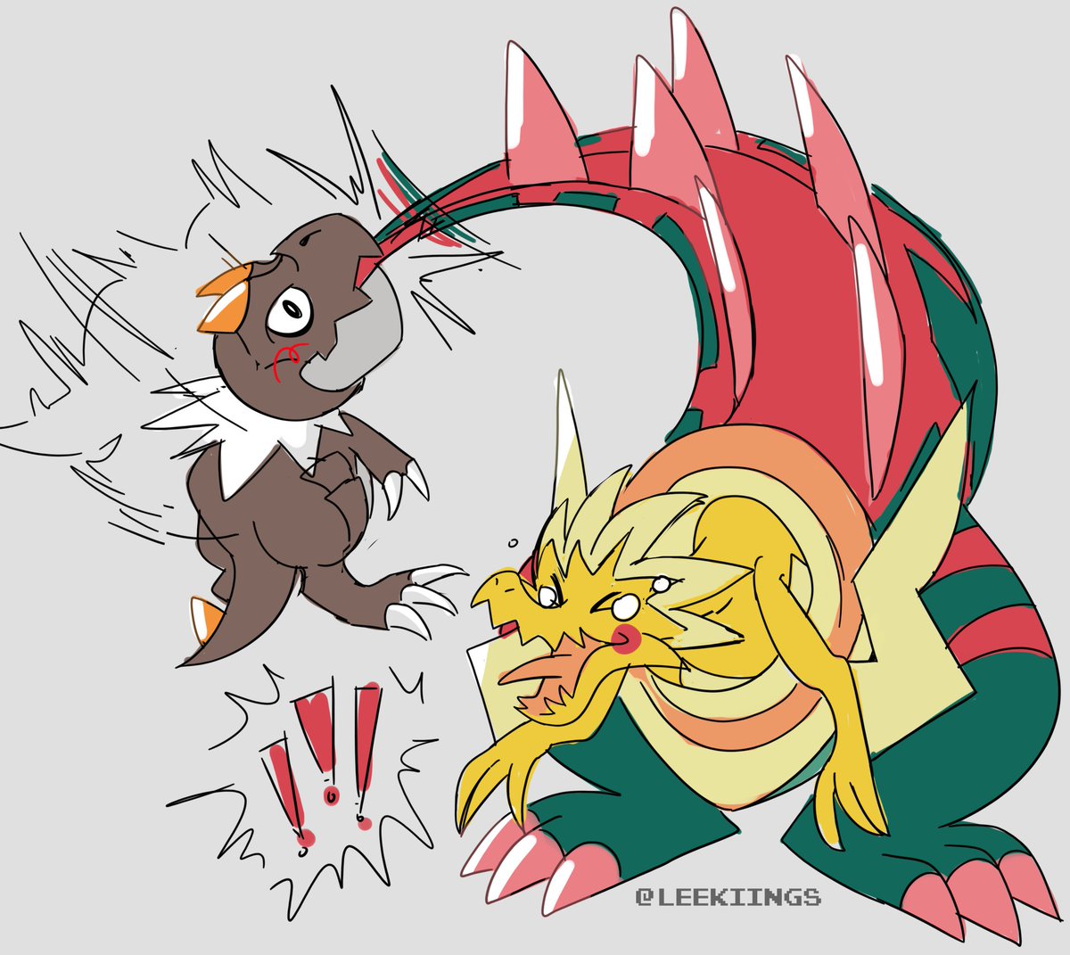 i like actually like this one a lot so im posting this separately teehee. dinos for <a href="/TeleGwinison/">Gwin🏳️‍⚧️ 🧡POMBON PACK🔥</a> !