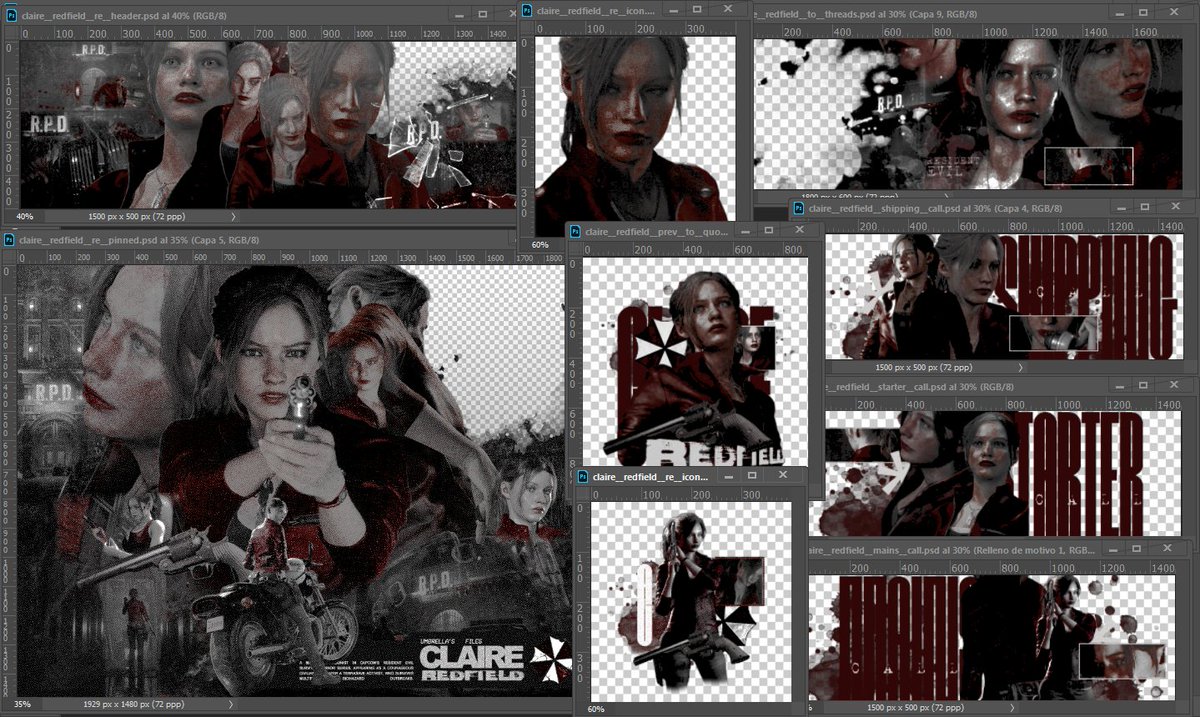 #RESIDENTEVIL   -    COMMISSION  FULL  LAYOUT  /    CLAIRE  REDFIELD    ©   roleplay!   wip  .