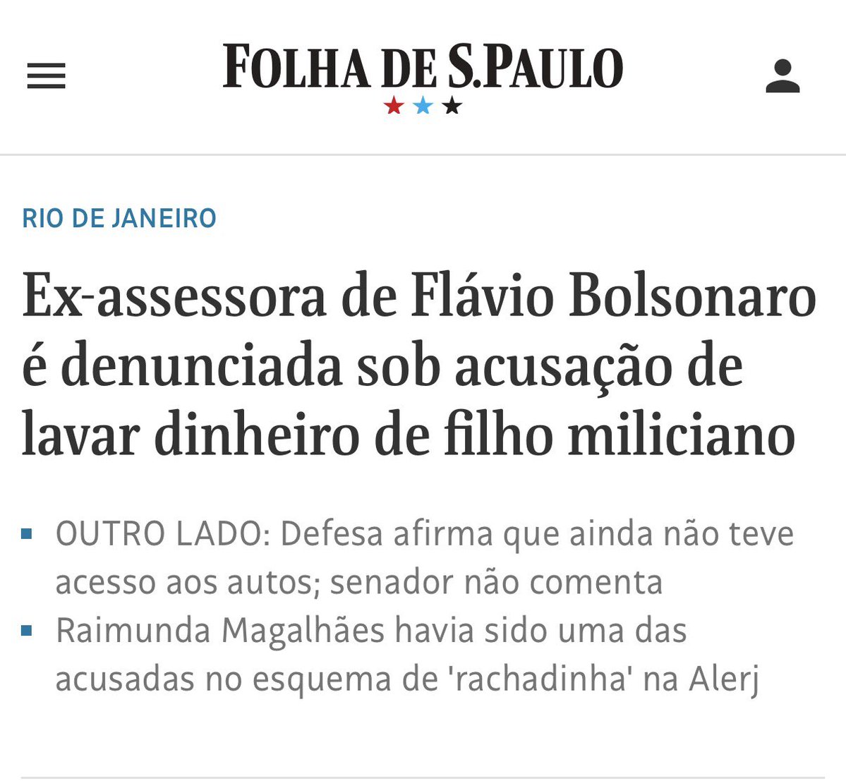 Hoje, o MPRJ denunciou Raimunda Magalhães, mãe de Adriano da Nóbrega, por lavagem de dinheiro.

Ex-assessora do gabinete de Flávio Bolsonaro (PL), pré-candidato à Presidência.

Essa é uma boa hora para lembrar a ligação entre Flávio, rachadinha e o crime organizado.

Bora lá? 🧵