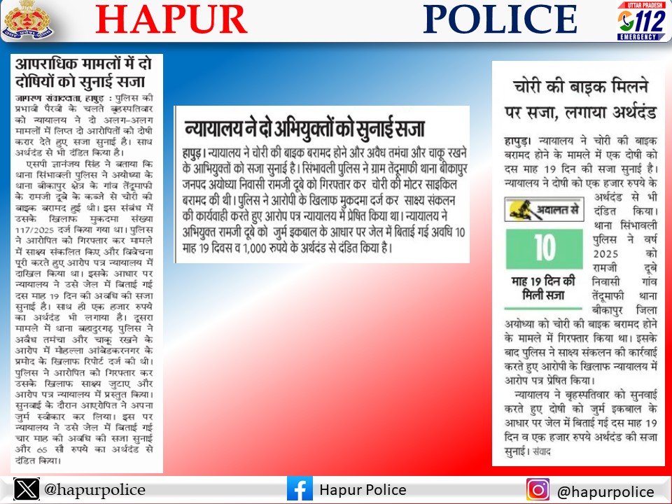 HAPUR POLICE tweet media