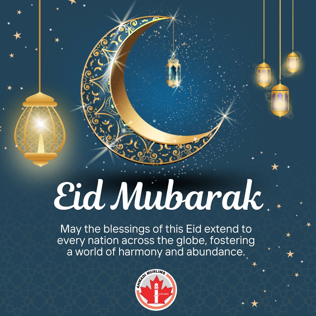 𝗘𝗜𝗗 𝗠𝗨𝗕𝗔𝗥𝗔𝗞

From coast to coast, Ahmadi Muslims in Canada join together to wish everyone a blessed and joyful Eid.

May peace, harmony, and prosperity reach every corner of the earth.

#EidMubarak #Eid #IslamAhmadiyya