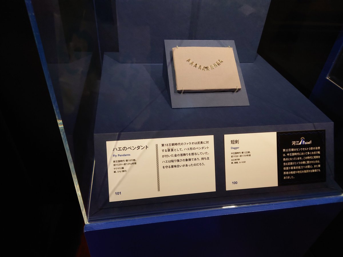 古代エジプト展凄かった、どれも素晴らしかったが特にハエのペンダントが格好良かった。なぜハエをこんなスタイリッシュにできるのか…。
