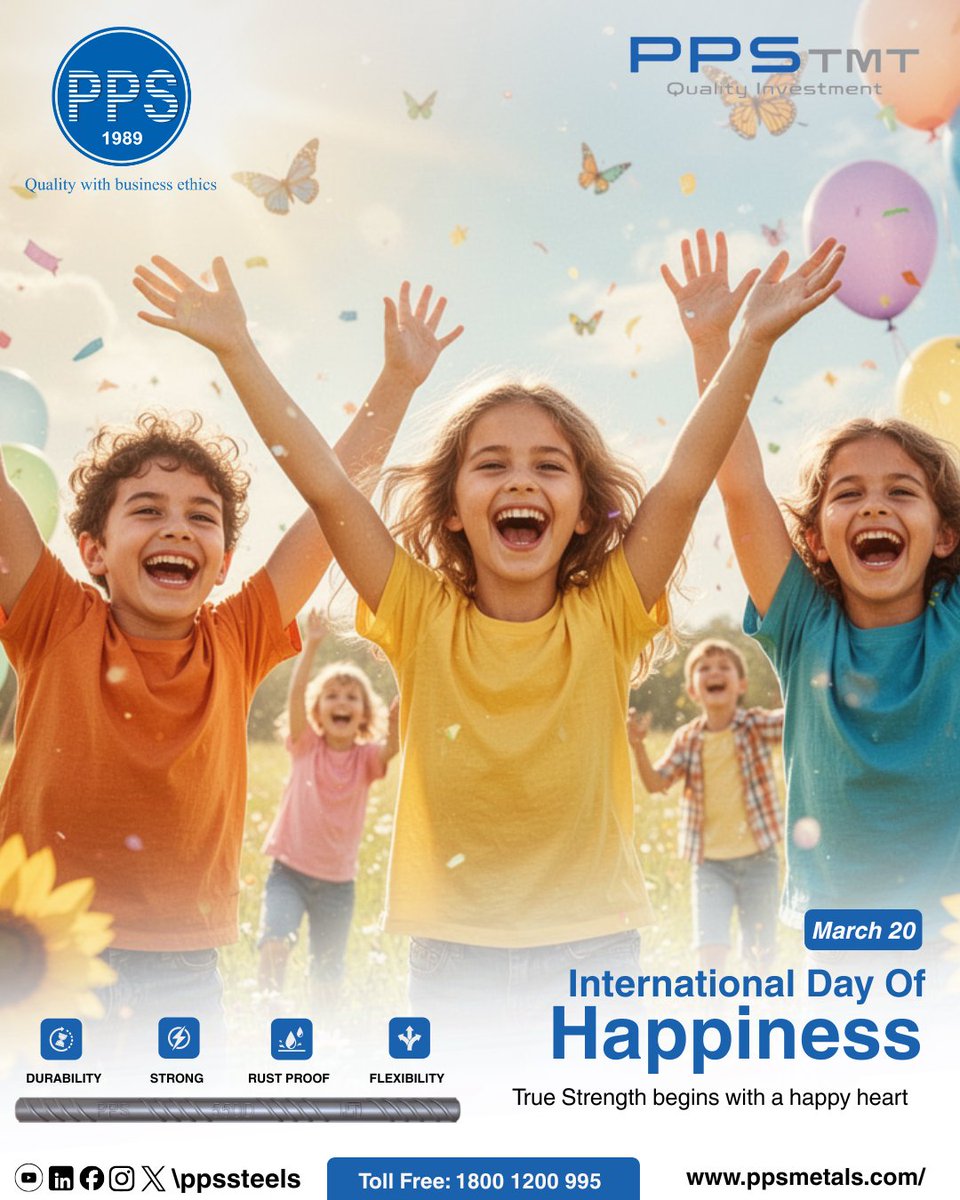 PPSSteels's tweet photo. Happiness is our strength! โจ Celebrate with PPS550DTMT โ Quality that brings joy! ๐๐ฆ
#PPS550DTMT #InternationalDayOfHappiness #PPSMetals #HappinessMatters #TrueStrength https://t.co/kG1eNTKOdX