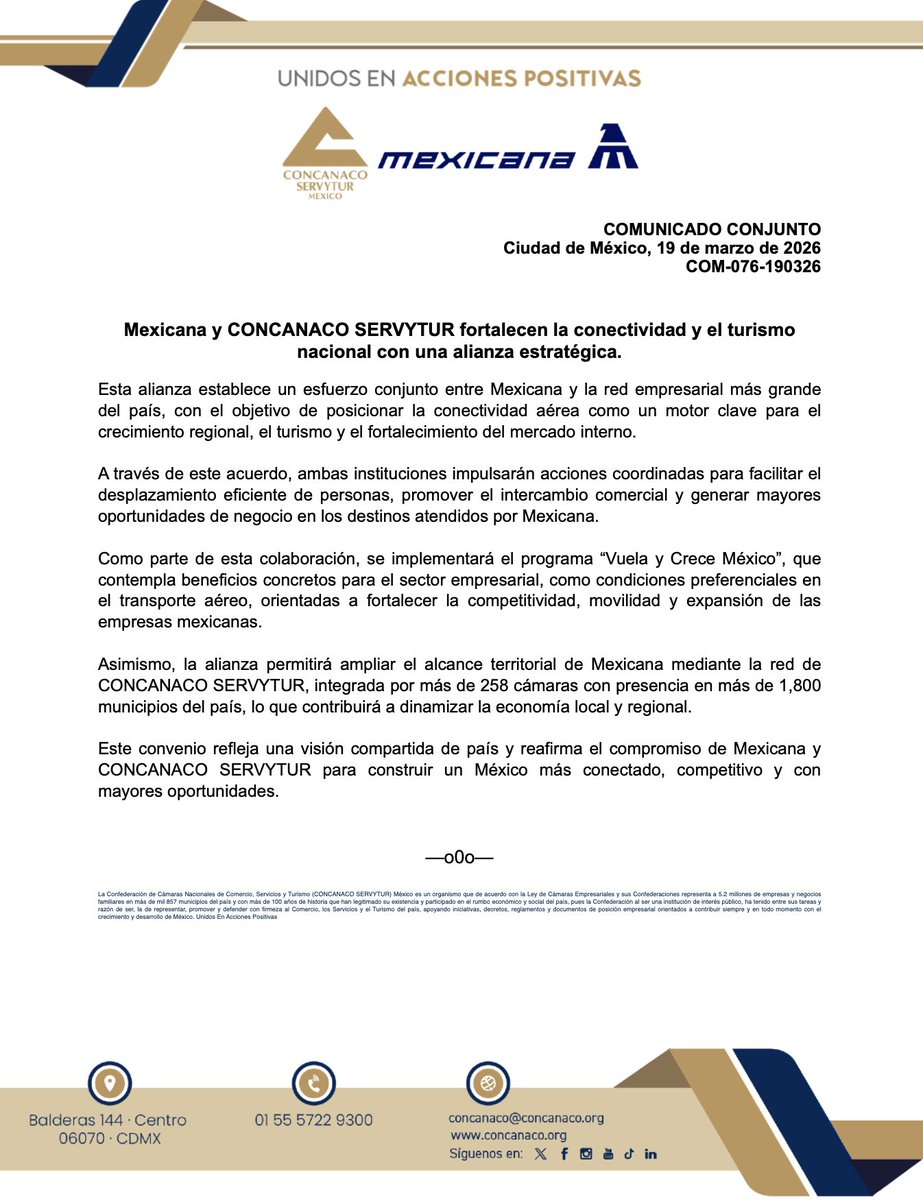 CONCANACO SERVYTUR tweet media