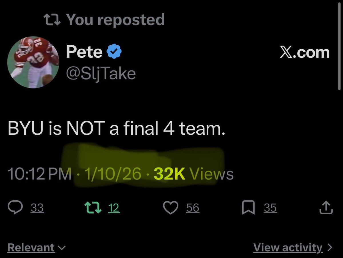 BYU is NOT a final 32 team 😂🤣😜