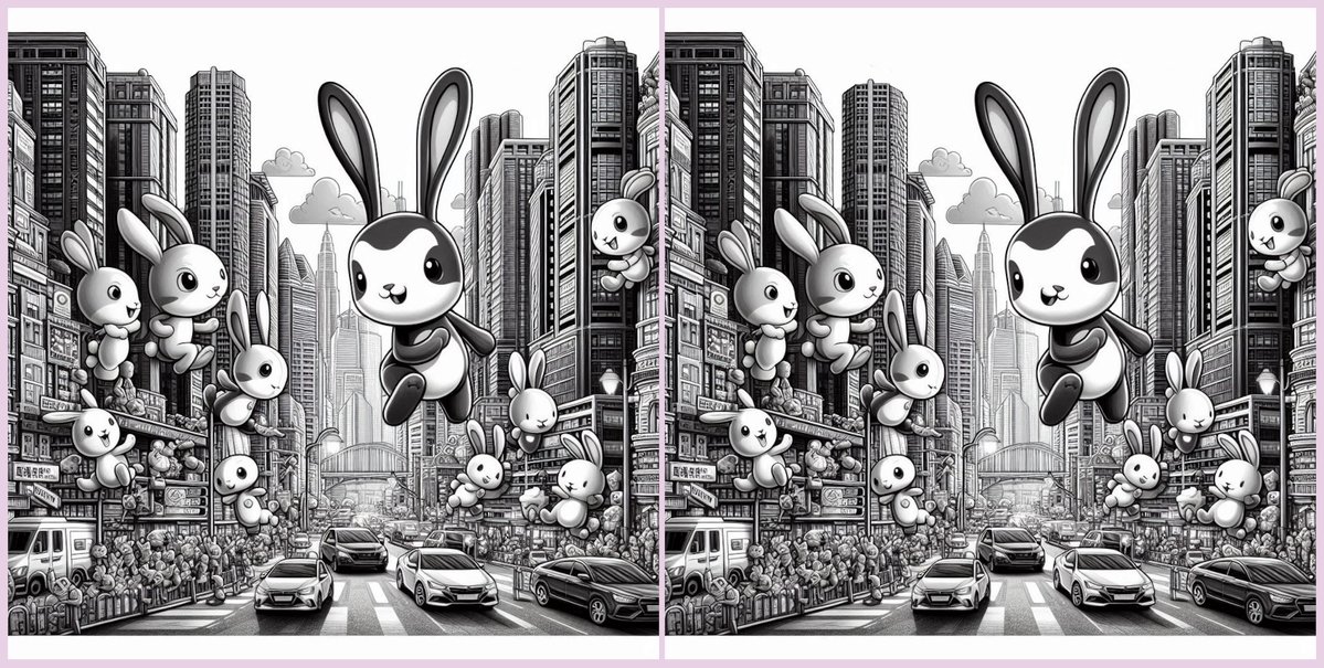 0Babilu0's tweet image. Find the 3 differences 🧐, #gmega  
For a leap into the future, it's on @megaeth 🐰