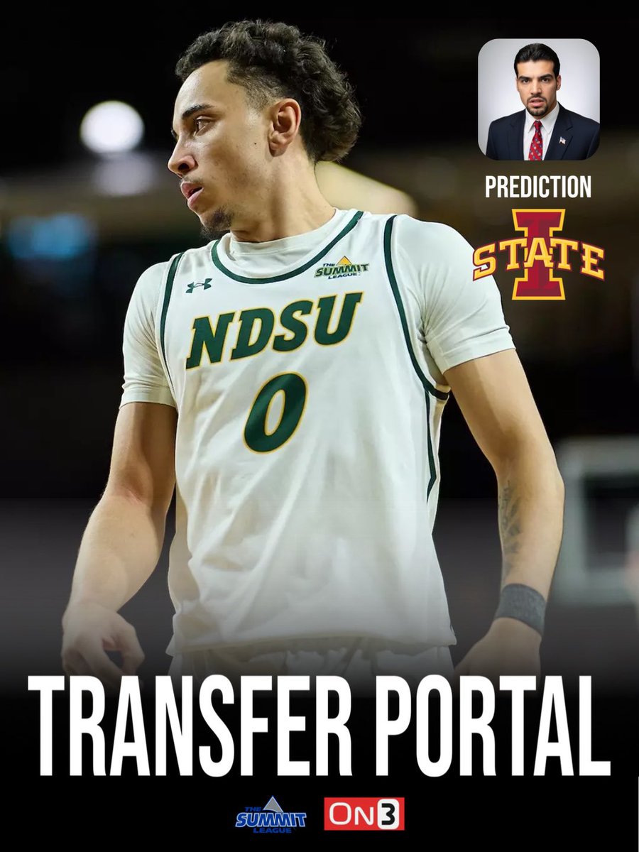 lenniesmalls00's tweet photo. BREAKING: Trevian Carson is entering the transfer portal
Lennies Crystal Ball: Iowa State
#summitleague #transferportal https://t.co/ZzCCa7HzHE