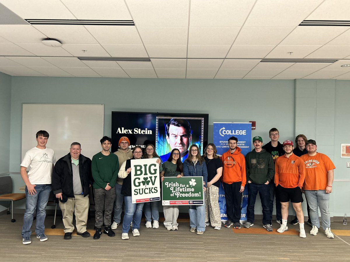 Super excited for <a href="/alexstein99/">Alex Stein #99</a> to join <a href="/TPUSA/">Turning Point USA</a> at BGSU next month!

After a successful launch party, these <a href="/tpusastudents/">TPUSA Students</a> are 🔥 up for a night of laughs! 😂

📅 April 21 | 🕖 7 PM
📍 Olscamp 111
