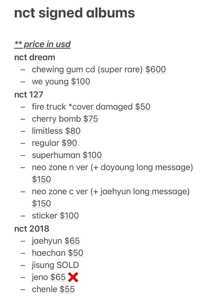 withnajae's tweet photo. wts want to sell 
nct promo signed album

empathy, cherry bomb, fire truck, neo zone, chewing gum, limitless, regular, superhuman, sticker

price > pict 3

tags. nfs promo cd album 엔시티 지성 재현 태용 싸인 앨범 츄잉껌 씨디 친필 체리밤 양도 드림 127 미공개 폴라 사인 #ตลาดนัดnct https://t.co/z0TwFdUOu3