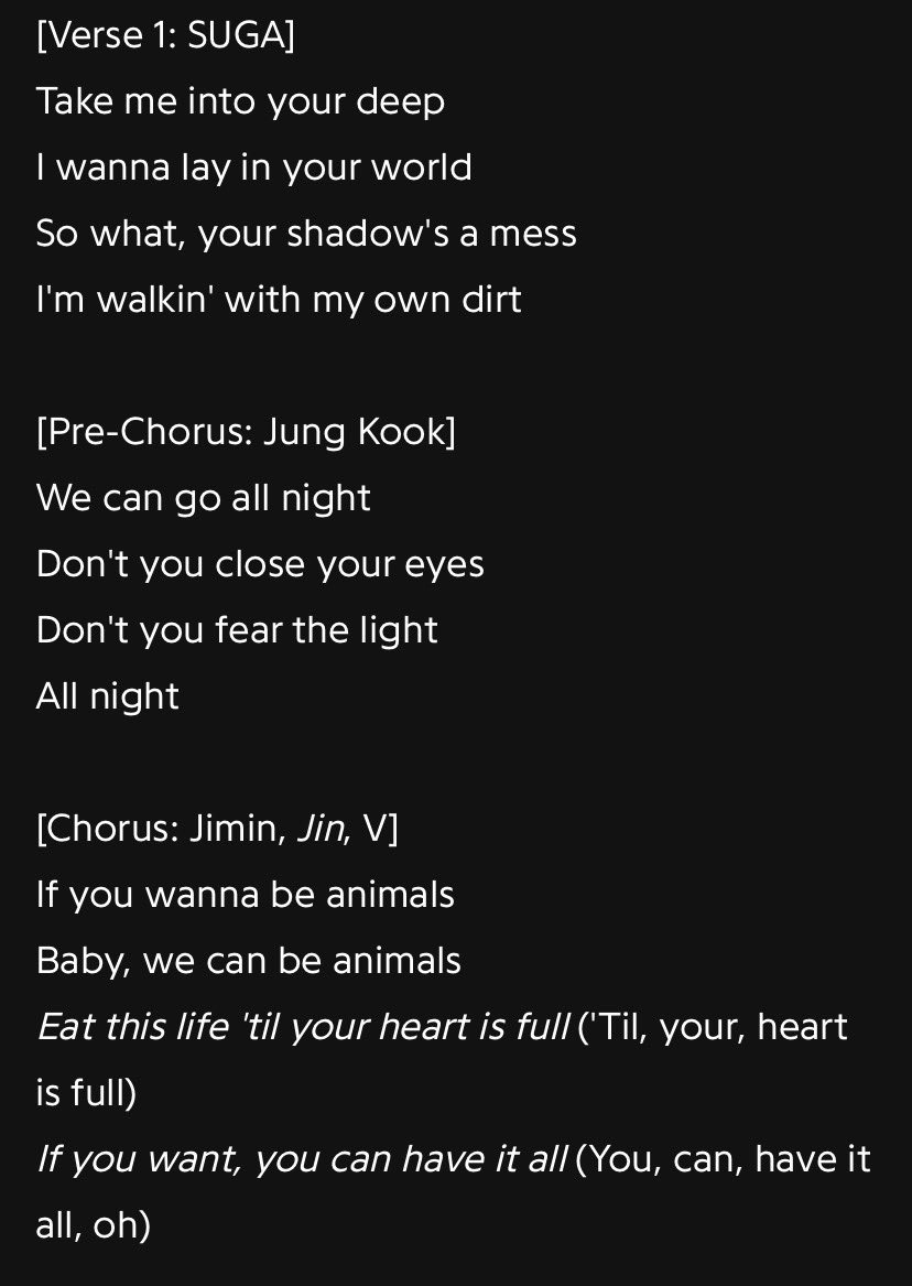 Oh my god I know I claimed Like Animals for a reason