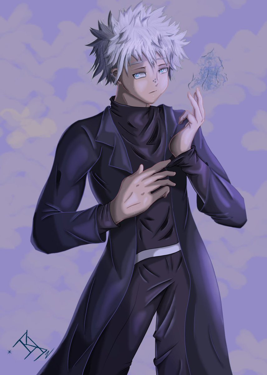 IrizR1's tweet photo. #Dabi (Toya Todoroki) from My Hero Academia, without scars. Color line and outlined in black. 
Which one do You like more? :3
#mha #digitalart https://t.co/55otaF7qQa